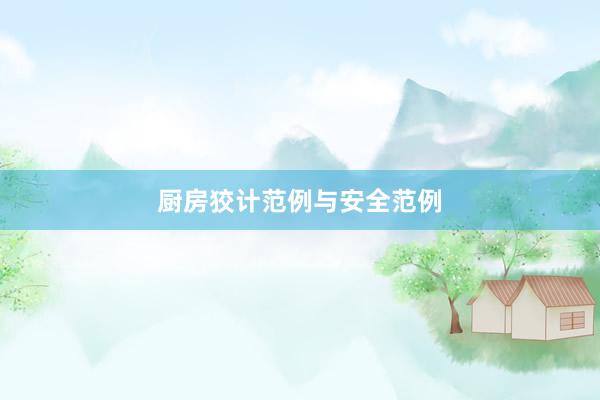 厨房狡计范例与安全范例