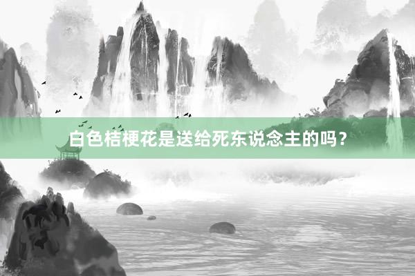 白色桔梗花是送给死东说念主的吗？